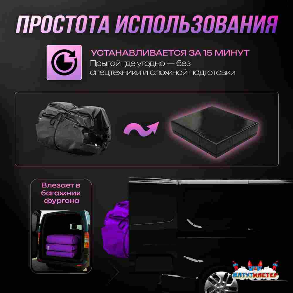 Надувная подушка «SoftLand» для приземлений и отработки трюков, 7,05×5,75×1,35 м