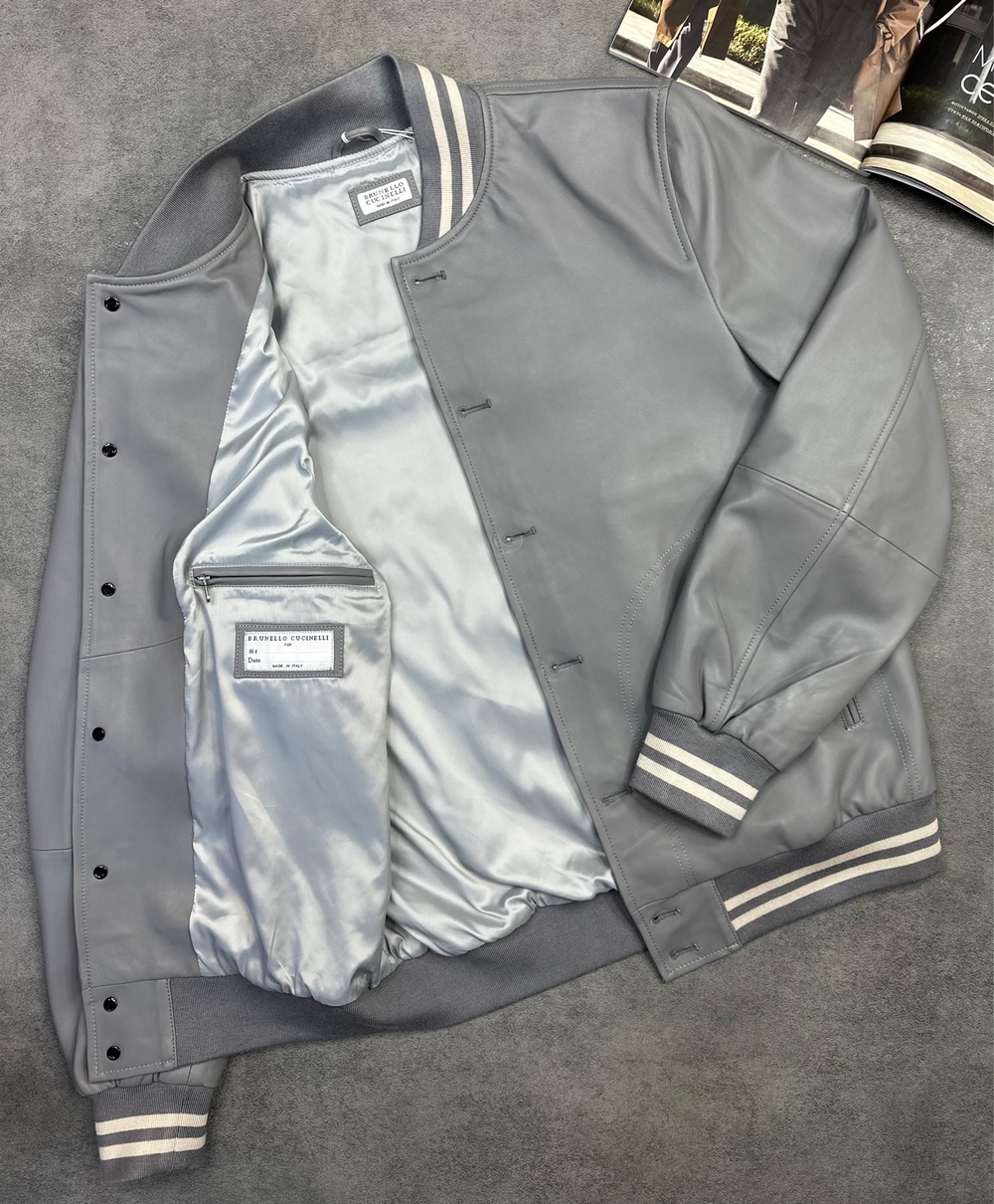 Кожаная куртка Brunello Cucinelli