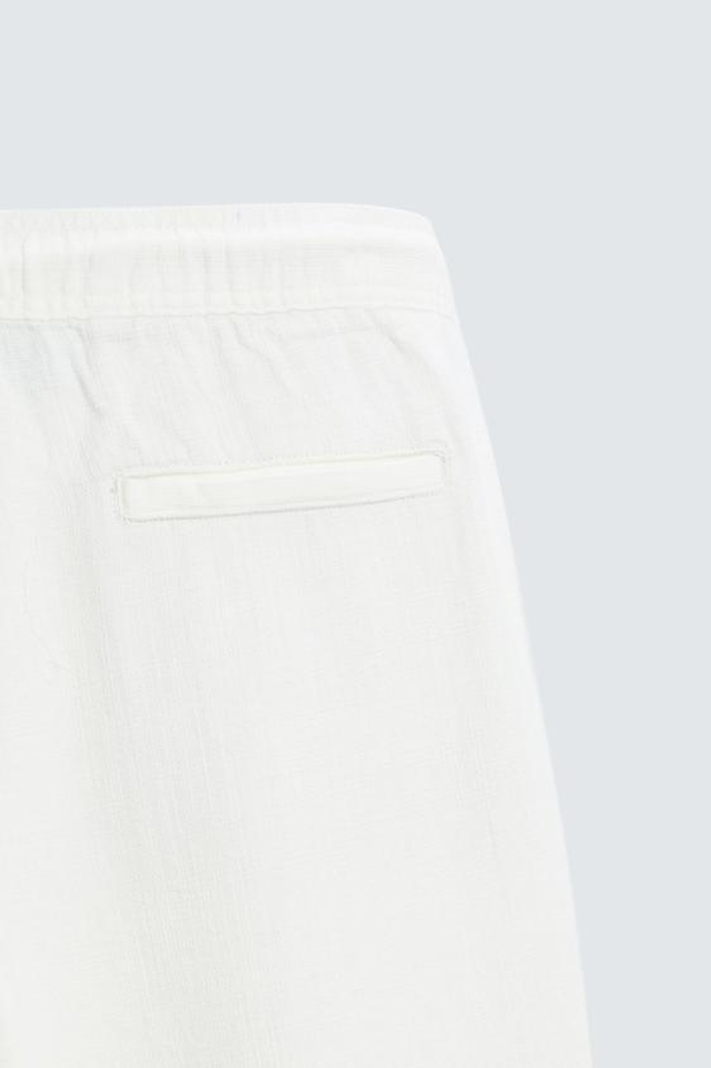 ZARA БРЮКИ RELAXED FIT ИЗ РЕЛЬЕФНОЙ ТКАНИ, ЖЕЛТОВАТО-БЕЛЫЙ