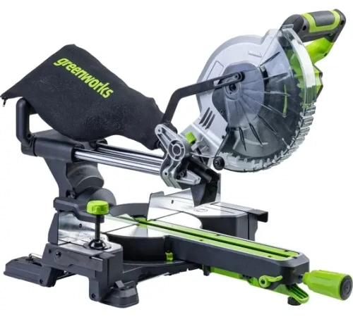 24V Торцовочная пила GD24MS216, б/щ, 4800 об/мин,216x30мм,рез 65х310мм,с 1хАКБ 5Ач и ЗУ Greenworks