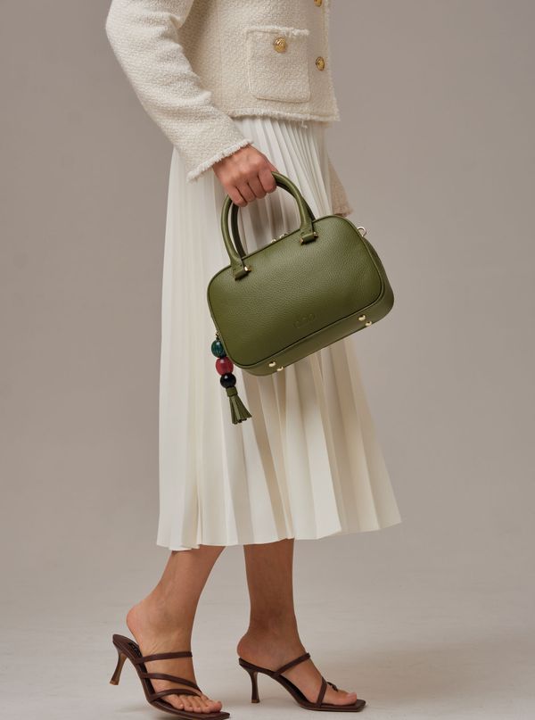 Кожаная сумка Hawaii DBR 31216 зеленая водоросль