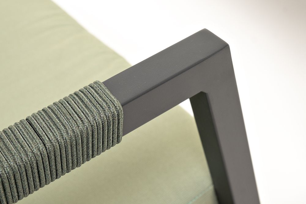 "Лилия" лаунж-зона 4-местная из алюминия, цвет серо-зеленый