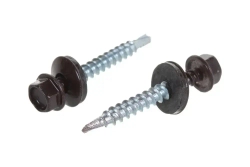Саморез кровельный шоколадно-коричневый 5,5х19мм 7 штук