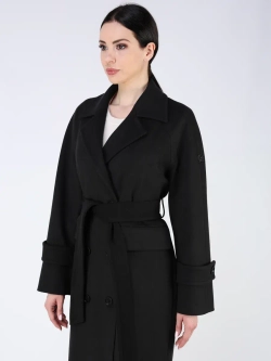 Пальто демисезонное длинное с поясом