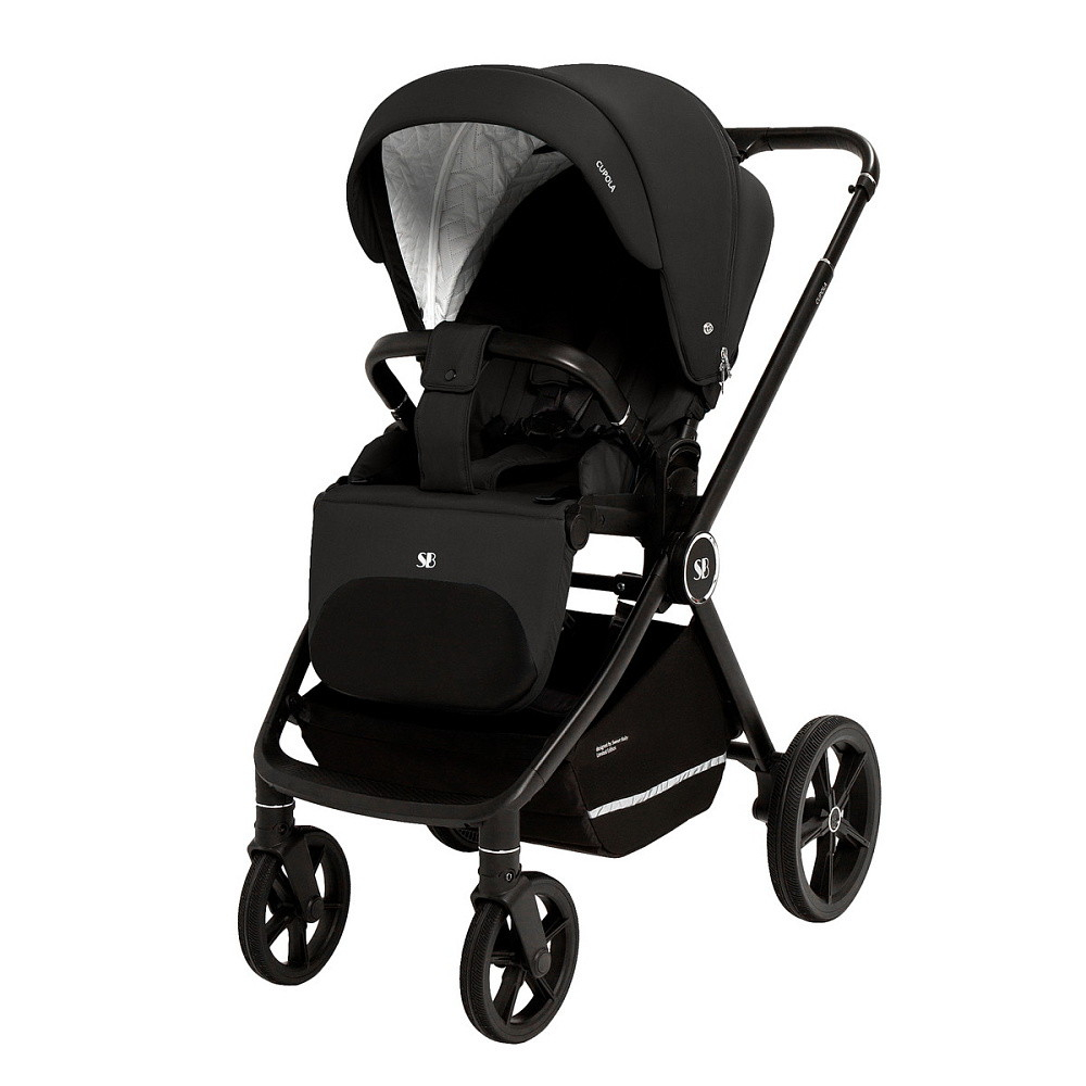 Коляска 4 в 1 Sweet Baby Cupola New + автокресло Elegante Plus с базой i-Size ISOFIX DK780 Moon Black