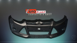 Передний бампер для Ford Focus 3 2011-2014 BMZE Midnight Sky (BMZE) Полуночное Небо (серый)