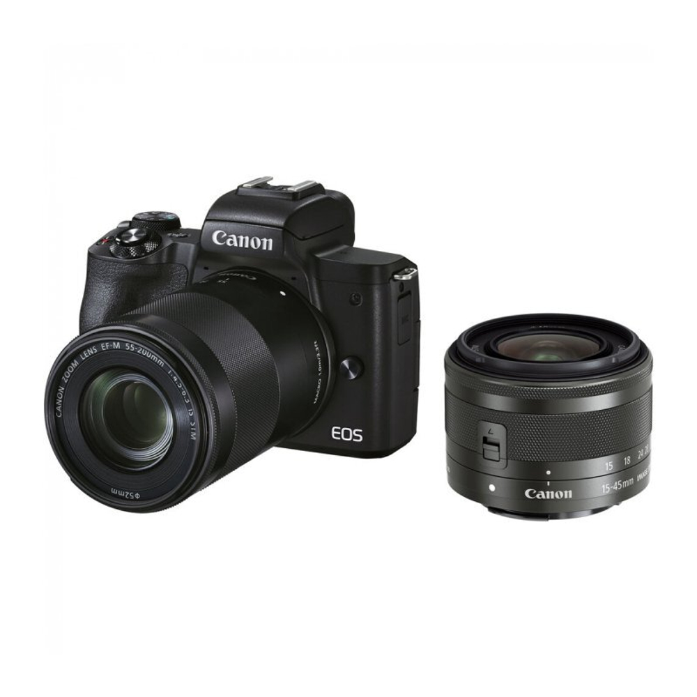 Цифровая фотокамера Canon EOS M50 Mark II Kit EF-M 15-45mm f/3.5-6.3 IS STM + EF-M 55-200mm f/4.5-6.3 IS STM