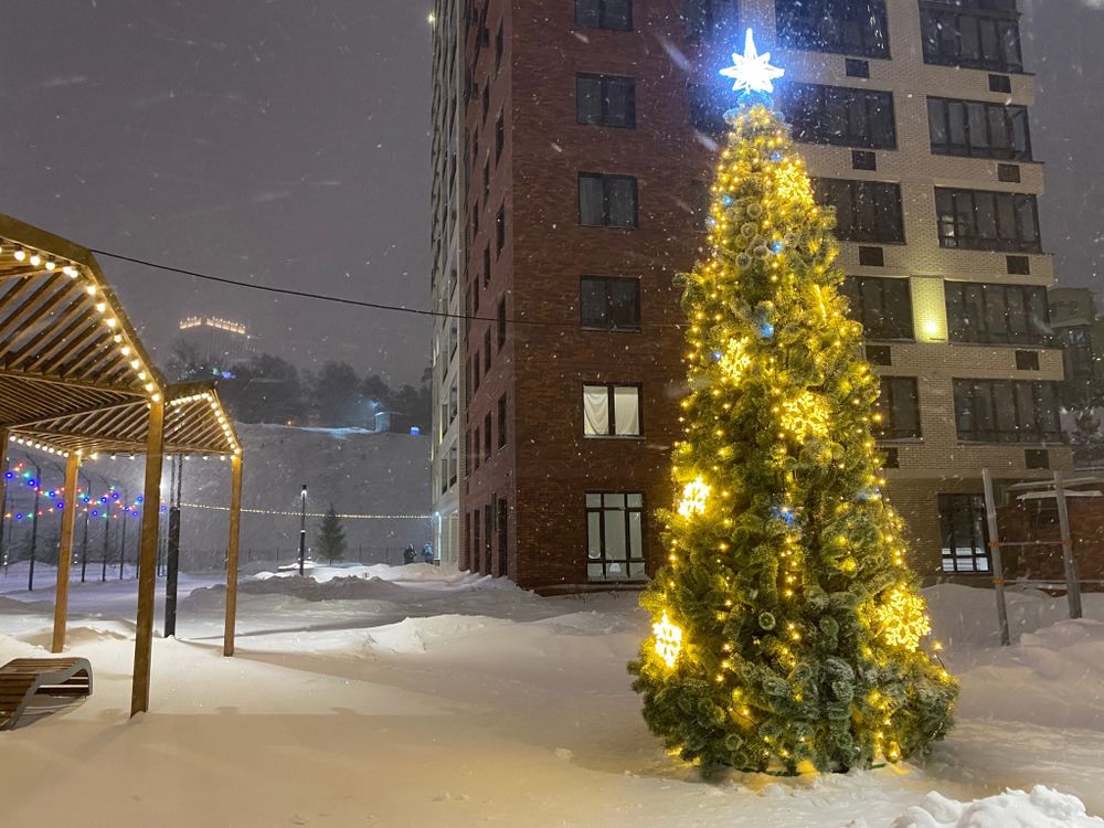 Уличная елка каркасная "Уральская сосна" (Леска) от 4 до 30 м