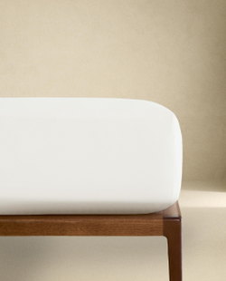 Zara Home - Простыня брюки из ситца (500 ниток) / для матраса 40 см, белый, 200х200х40 см
