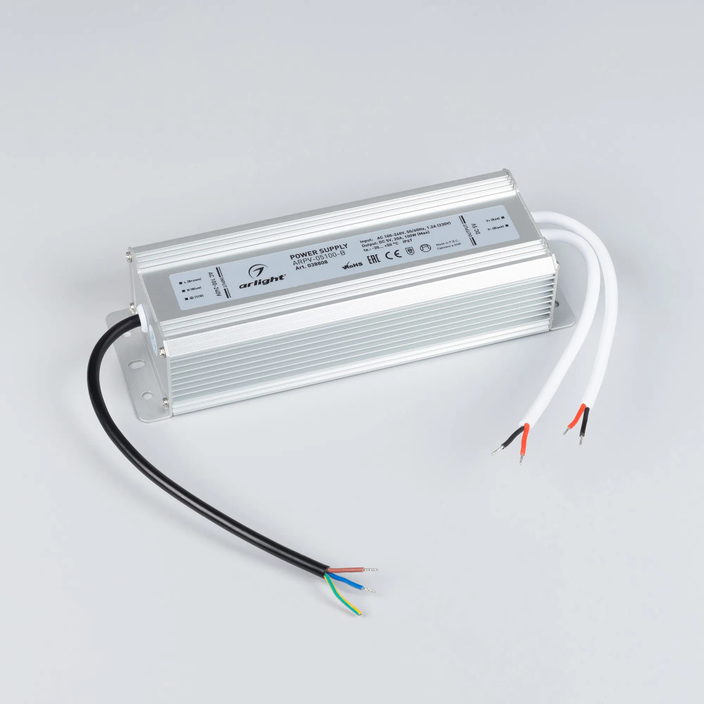 Блок питания ARPV-05100-B (5V, 20.0A, 100W) (Arlight, IP67 Металл, 3 года) 038808