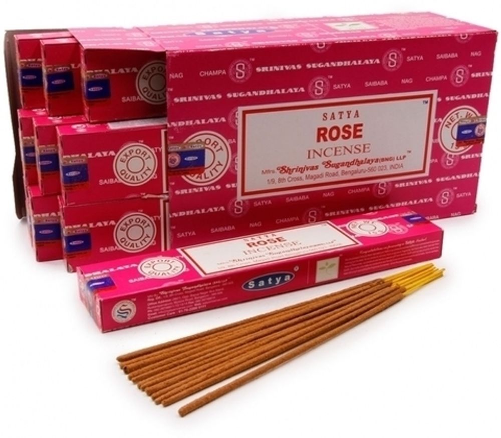 Satya Incense Rose Благовоние-масала Роза, 15 г