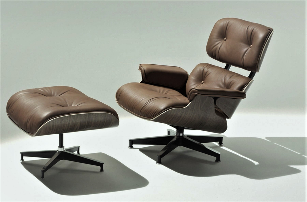 Кресло Eames Lounge с оттоманкой