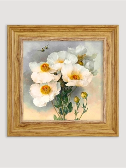 Картина настенная интерьерная в раме "под дерево" 26*26 см