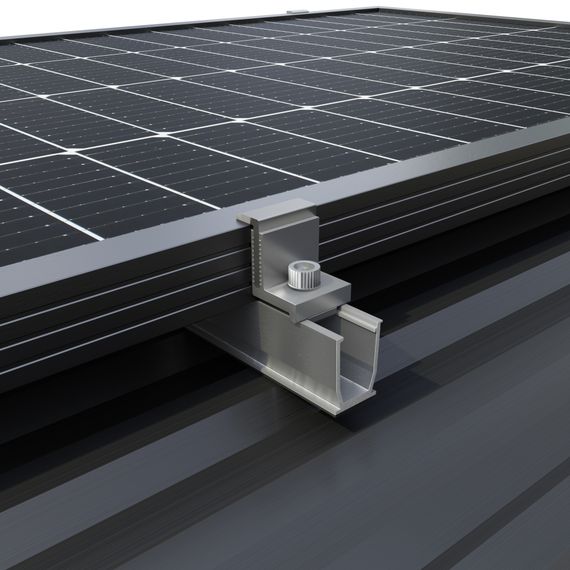 Крепёж трёх солнечных батарей 100-200 Вт на наклонную крышу. 70 мм, YASHEL Technologies Крепёж трёх солнечных батарей 100-200 Вт на наклонную крышу. 70 мм, фото №723152502
