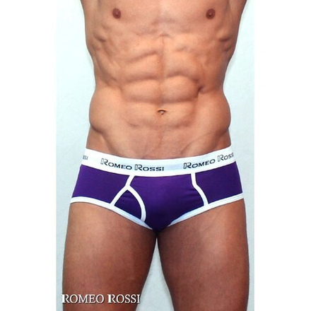 Мужские трусы брифы фиолетовые Romeo Rossi RR366-055 Набор из 5 штук +ПОДАРОК