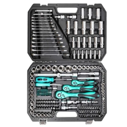 Набор инструментов 218пр. 1/4'',3/8'',1/2''(6гр.)(4-32мм) MAMEDFORCE MF-42182-5