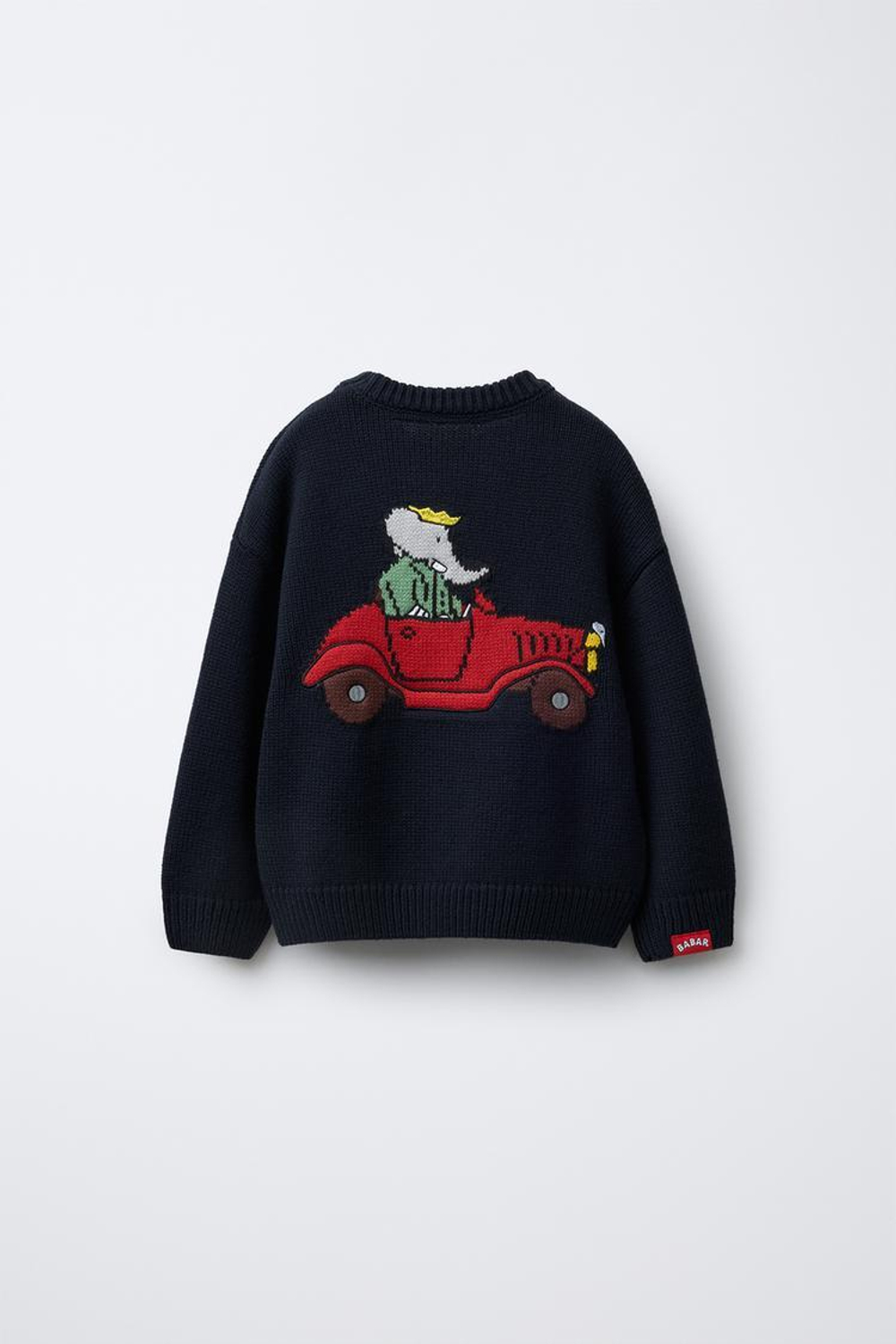 ZARA СВИТЕР С ВЫШИВКОЙ BABAR ™, МОРСКОЙ СИНИЙ