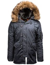 Куртка Аляска Alpha Slim Fit N-3B (стальной синий - steel blue)