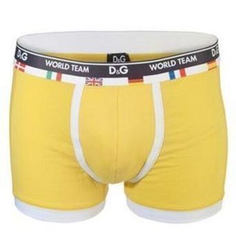 Мужские трусы боксеры желтые D&G World Team Yellow