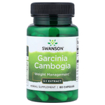 Swanson Vitamins, экстракт гарцинии камбоджийской 5:1, 60 капсул (80 мг в 1 капсуле)