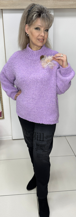 Буклированный джемпер в лавандовом цвете