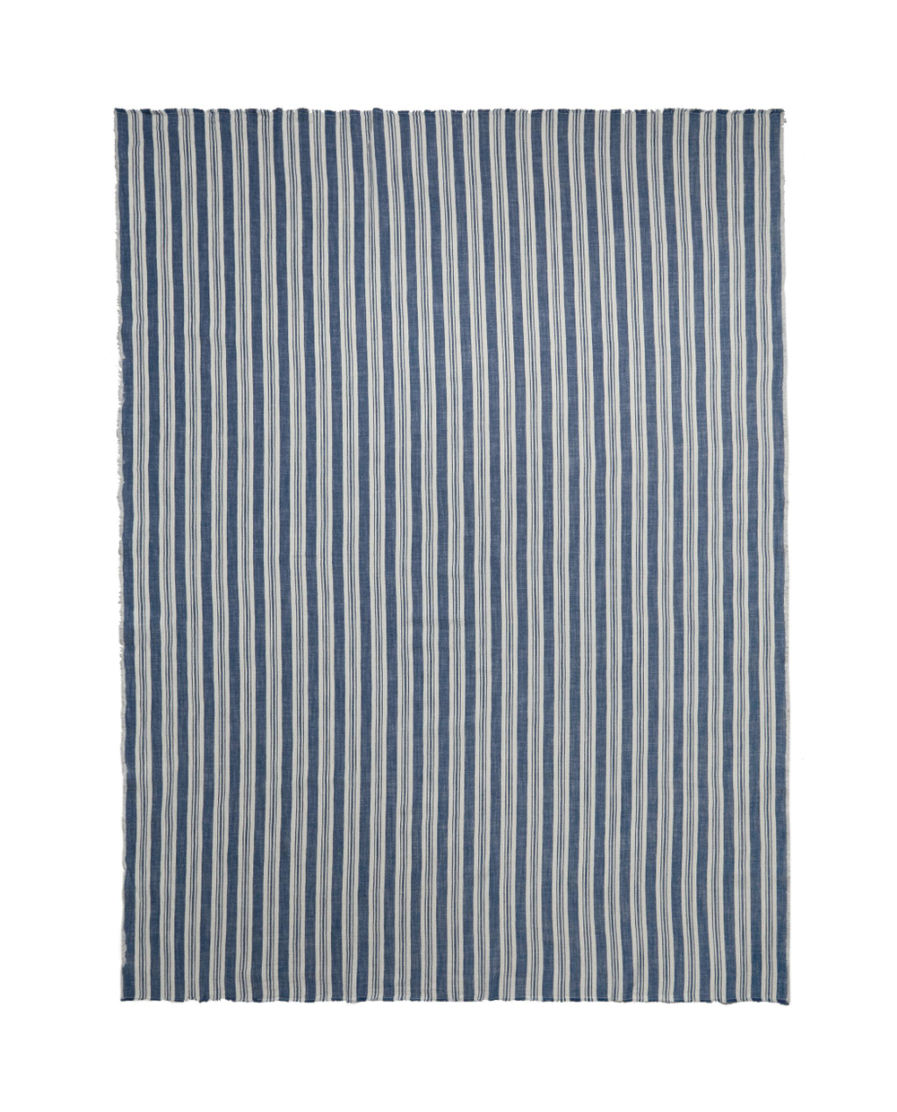 Zara Home плед из хлопка, синий, в полоску · 9126/004