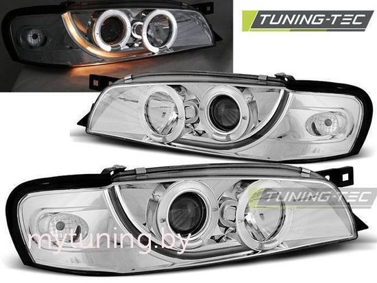Передние фары angel eyes chrome для Subaru Impreza I