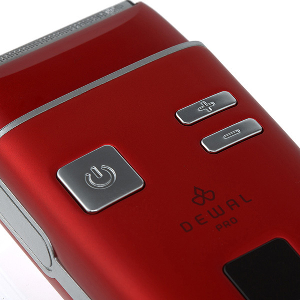 Красный аккумуляторный шейвер для проработки контуров и бороды и бритья Dewal Pro Blade 03-417 Red