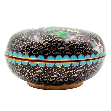 Старинная шкатулка с хризантемой в технике Cloisonne (Клуазонне) Китай.Первая половина  20 в.