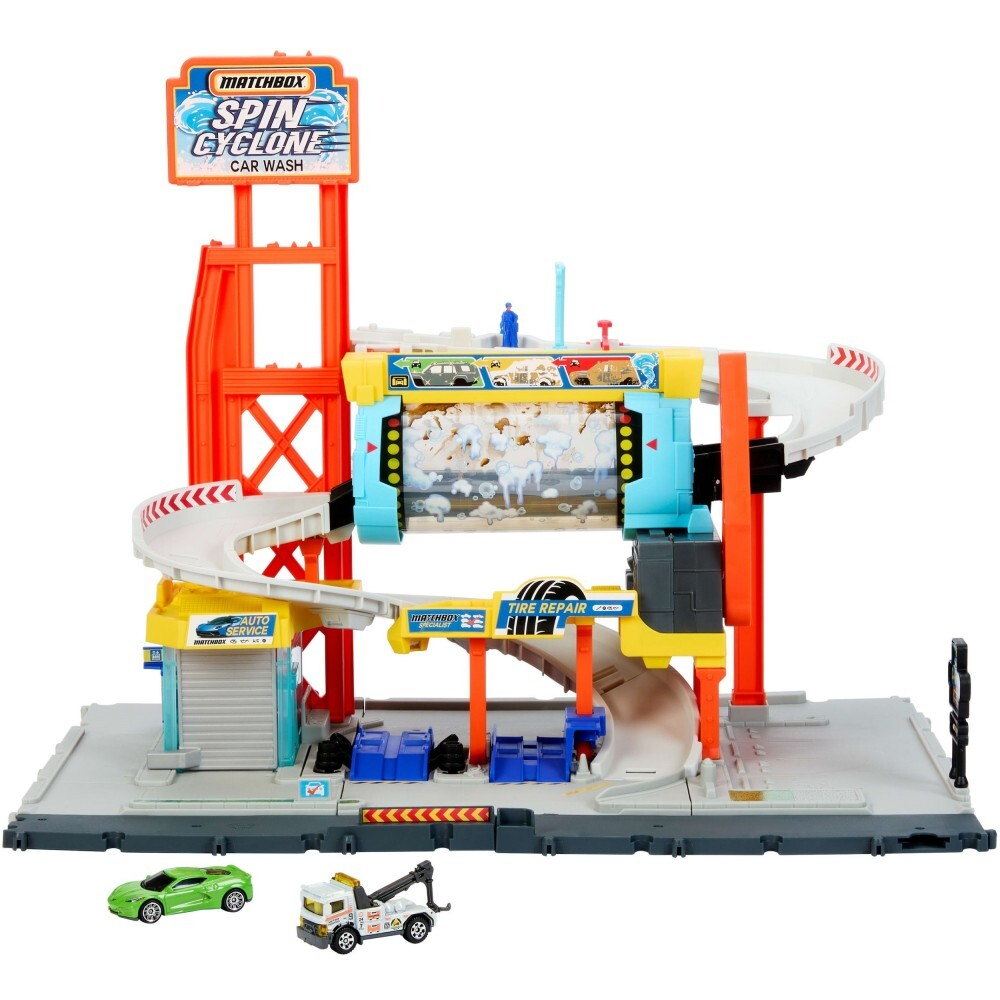 Matchbox - Турбо Циклон автомойка + игрушечная машинка JGB68