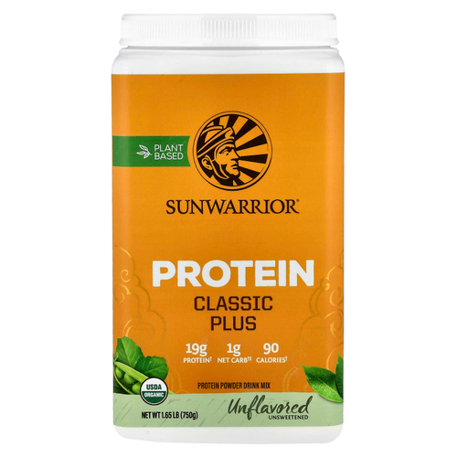 Sunwarrior, Protein Classic Plus, протеин на растительной основе, натуральный, 750 г (1,65 фунта)