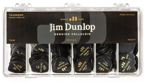 Dunlop 485003 Celluloid Black Teardrop Display
