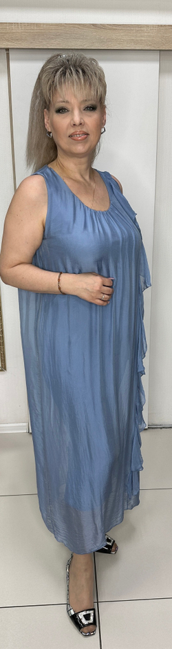 Двойное итальянское платье с рюшей