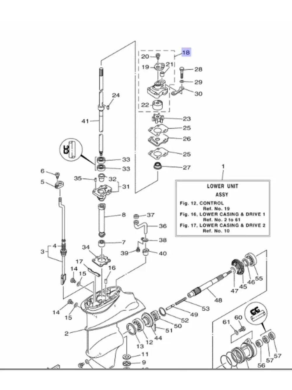 Корпус помпы охлаждения 9,9/15 (6824430040)