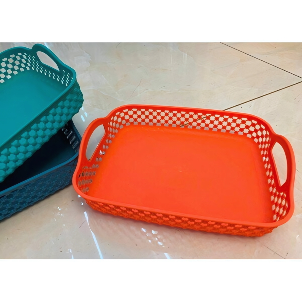 Сухарница пластиковая с ручками «Астория» 29*22*4,5см цвет микс