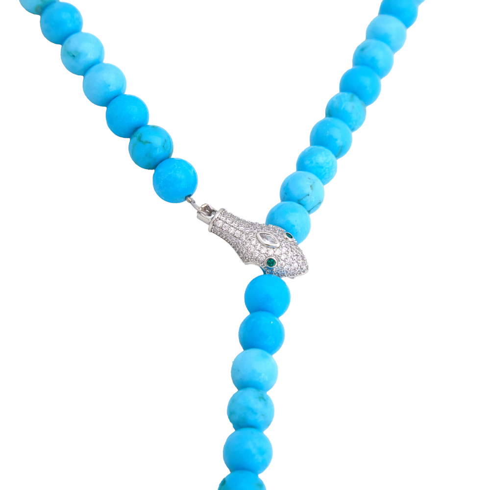 колье-змея из бирюзы