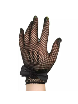 Детские праздничные перчатки к платью Уэнсдей