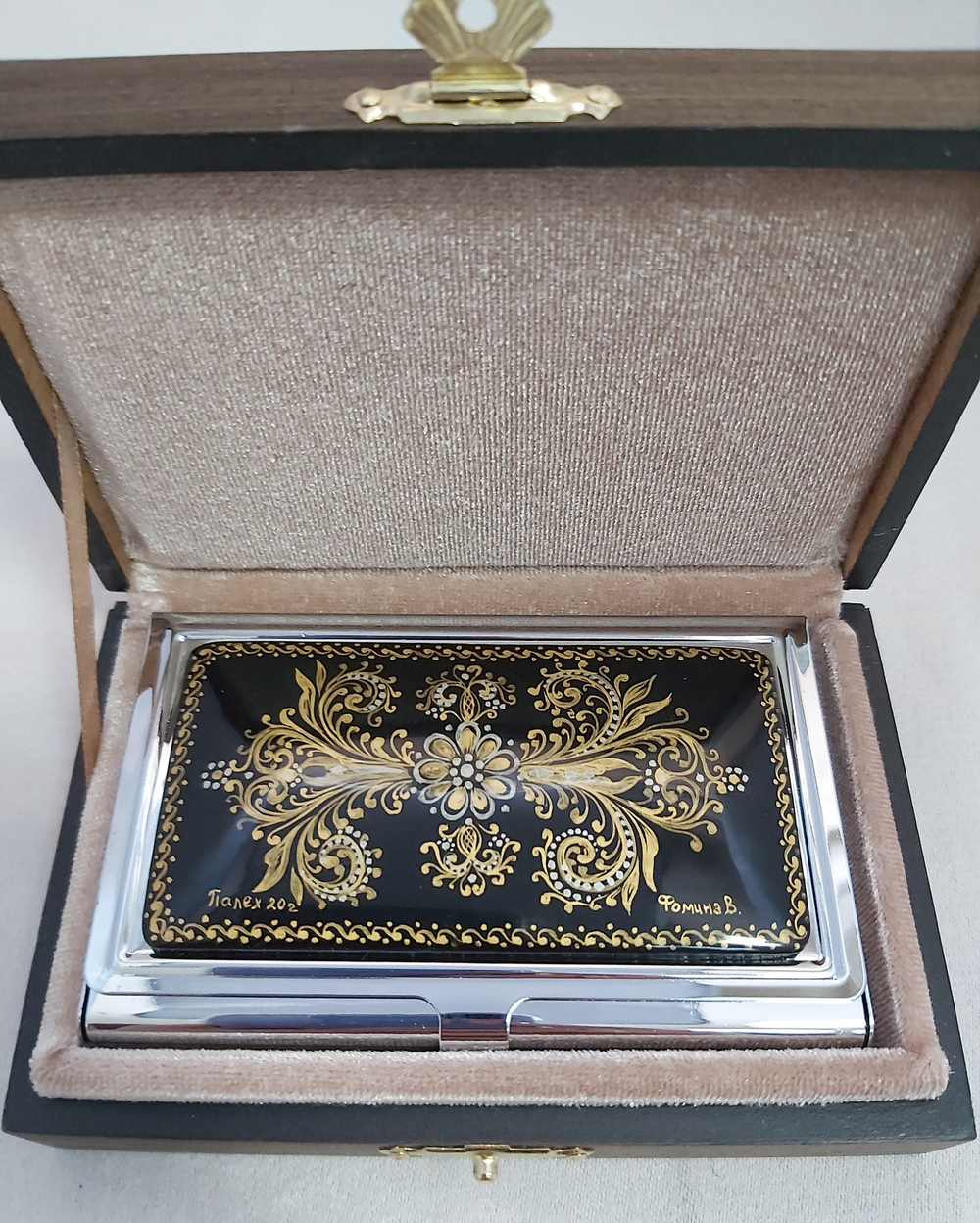 Визитница "Орнамент" №2 (роспись Палех)