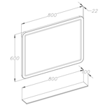 Зеркало Opadiris Элеганс 80 см Z0000014965 с подсветкой