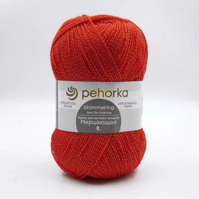 Пряжа "Мерцающая", акрил 96%, метанит 4%, 100 гр., 430 м, георгин