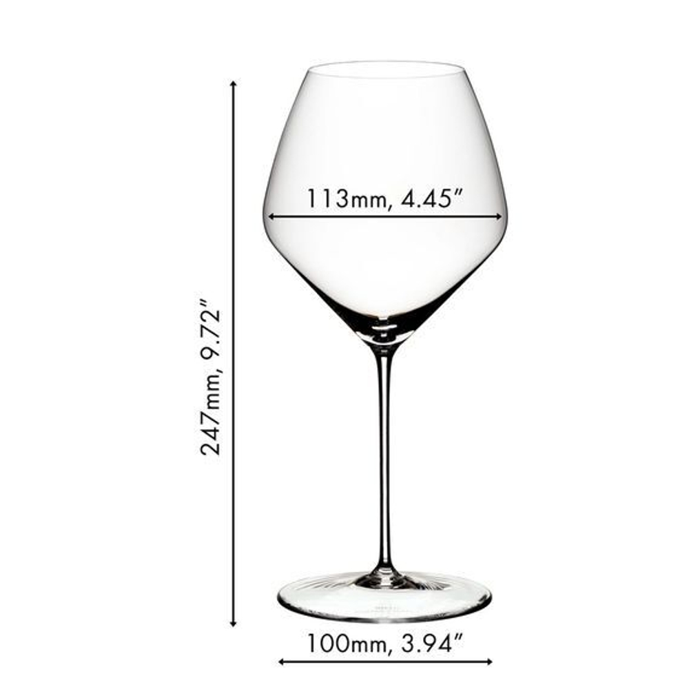 Veloce - Набор бокалов 2 шт Pinot/Nebbiollo 763 мл хрусталь