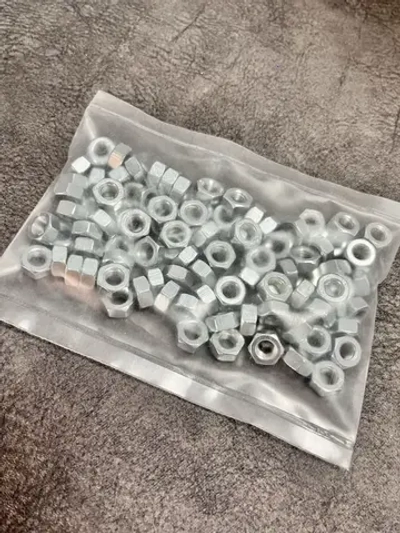 Гайка М6 шестигранная оцинкованная - 100 штук