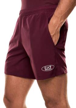 Мужские теннисные шорты EA7 Tennis Pro - bordeaux