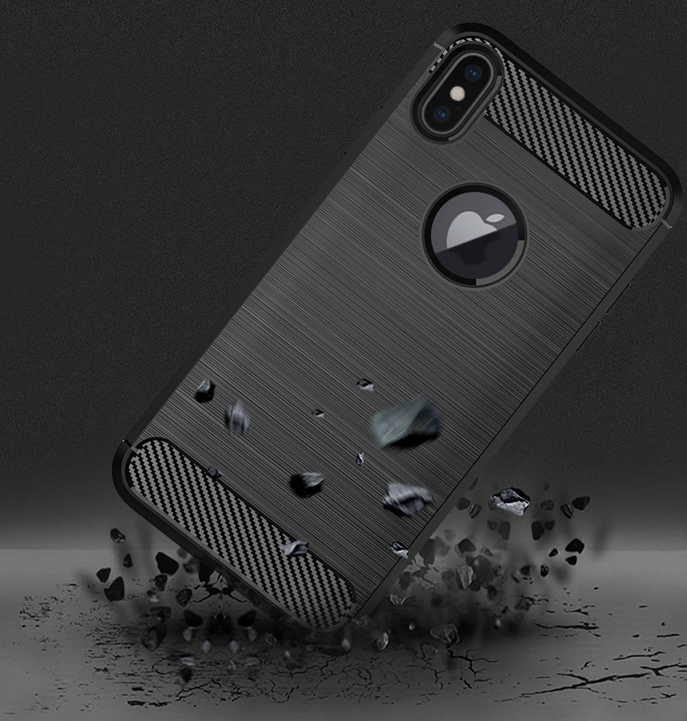 Чехол для iPhone X цвет Black (черный), серия Carbon от Caseport