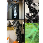 Белая паутина с двумя пауками, 1*1 м