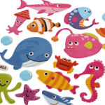 Наклейки выпуклые "Подводный мир" 20*10см.