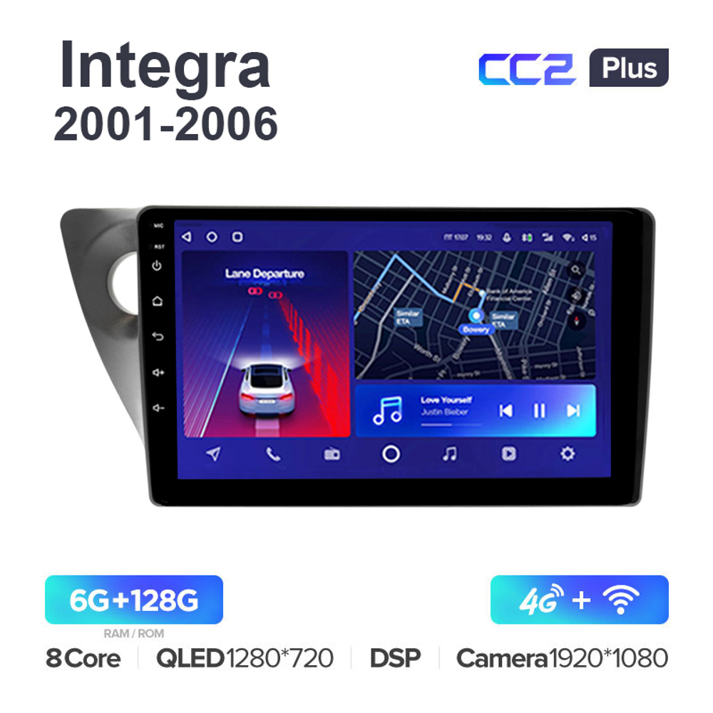 Teyes CC2 Plus 9"для Honda Integra 2001-2006
