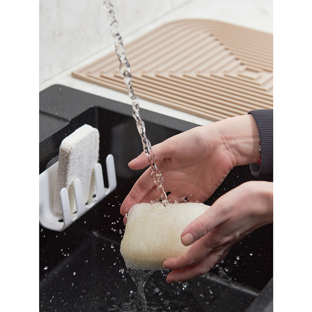 Набор губок для посуды из люфы и целлюлозы eco sponge, 2 шт.