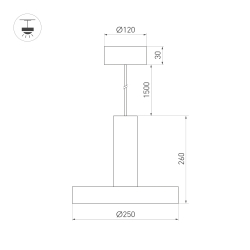 Светильник SP-ERIC-R250-8W Day4000 (WH, 120 deg, 230V) (Arlight, IP20 Металл, 3 года) 035928