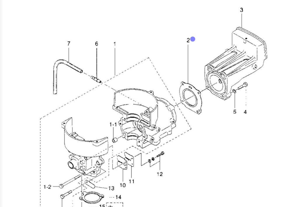 Прокладка под головку Tohatsu 2.5/3.5лс 309-01005-2